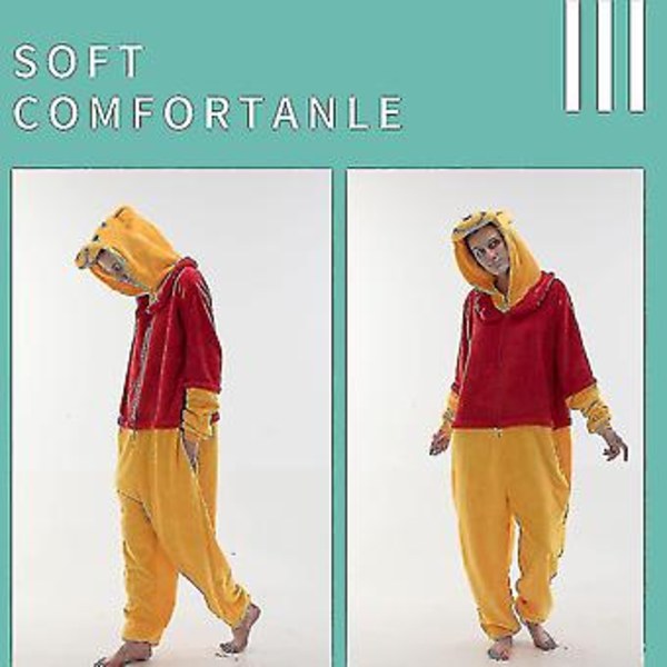 Snug Fit Unisex Voksen Onesie Pyjamas Dyr En-delt Halloween Kostyme Nattøy -r (X-stor Grisunge)