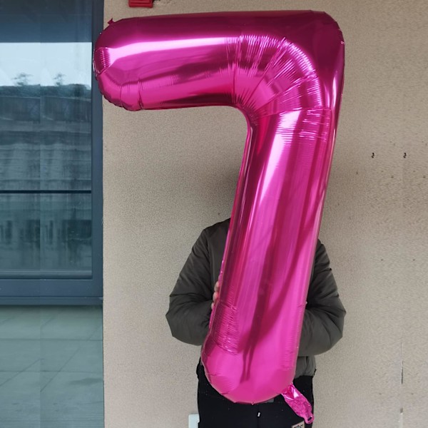 37 Ballonger Tall Nummer Lys Rosa 37 Mylarfolie 40 Tommer Ballonger