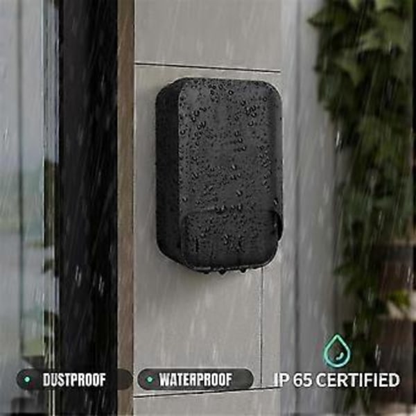 Smart Nøgleboks, Bluetooth Låseboks med Fingerprintscanning & Adgangskode & Adgangskort & Manuel Nøgle & App