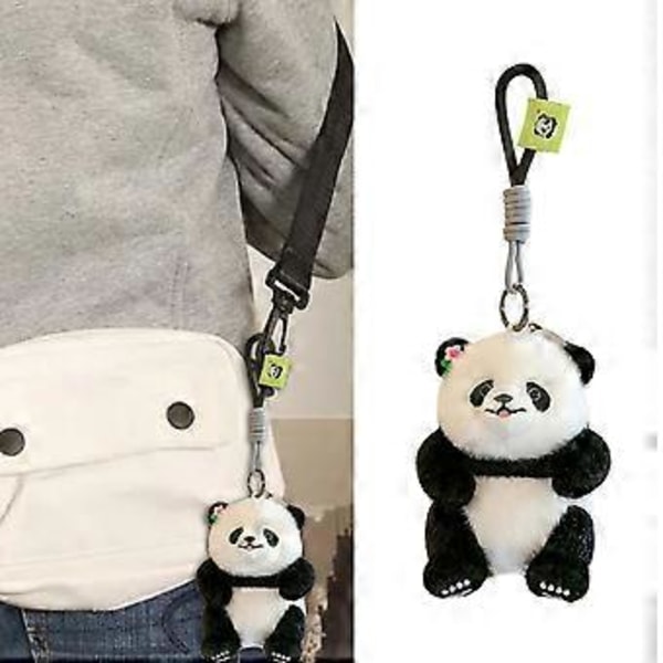 Suloinen Panda-avainketju, tukeva PP-puuvillainen sarjakuva-riipus reppuun tai käsilaukkuun, arkikäyttöön (Hua Hua)