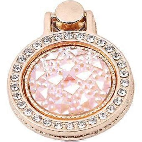 Krystal Rhinestone Telefon Ring Stand Holder Foldbar Metal Finger Ring Grip Kickstand (Pink)
