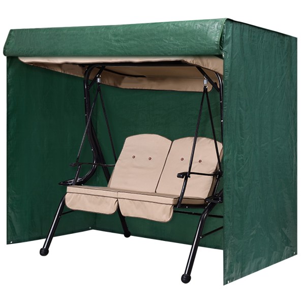 Swing Garden Chair Lounger Skyddskåpa Solskydd Regnfast PE Doub