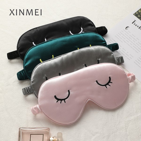 4pcs Sleep Eye Mask Cute Silk Sleep Eye Mask Lightweight Adj