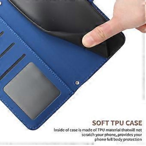 Plånboksfodral i PU-läder med präglad design för Samsung Galaxy F34 5G/M34 5G, stativfunktion och handledsrem (Stil D)