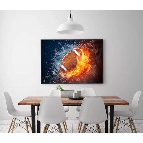 DIY 5D Timanttimaalaus Jalkapallo Numeroiden Mukaan Sarjat Täydet Poraukset A:lle