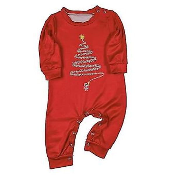 Julpyjamas Xmas Pjs Set Familjematchande Festkläder Nattkläder Outfits (Barn - 10T)