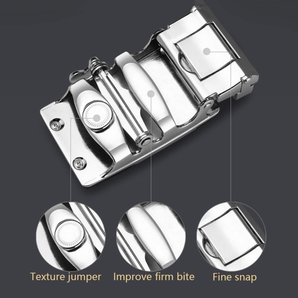2 st automatiska spärrhaksbältespännen i legering, automatiskt bältespänne för män
