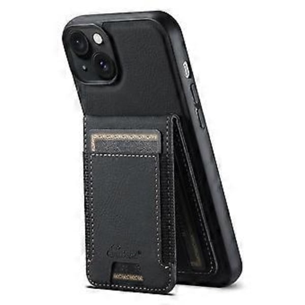 SUTENI H17 Læderetui til iPhone 15 Skaller Stødsikkert Magnetisk Telefon Cover (Style A)