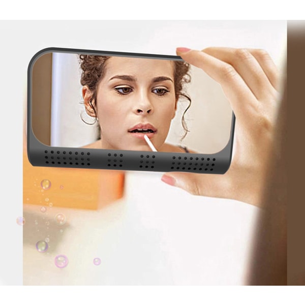 Väckarklocka med Bluetooth-högtalare/bakgrundsbelysning/spegelskärm, D