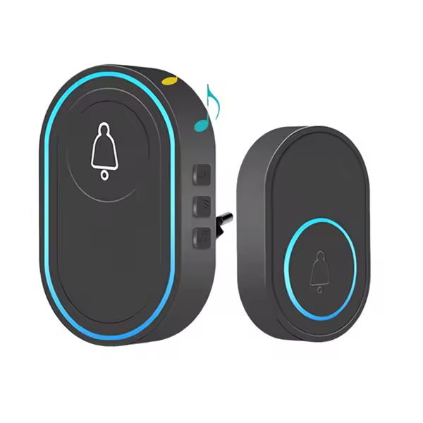 433MHz Trådløs Dørklokke Smart Home Velkomst Chime LED Blinklys