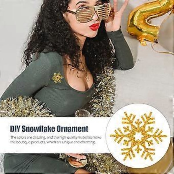 30 kpl DIY Lumihiutale Koriste Glitter Kangas Käsityöt Koristelu DIY Materiaalit