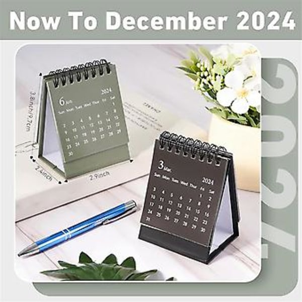 10 st Mini Skrivbords kalender 2024, Mini Skrivbords kalender 2023-2024 - Gäller från okt 2023 till dec 2024, S