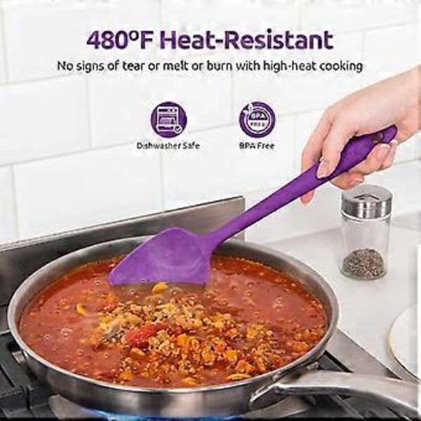 4-Dels Varmebestandige Silikonspatler, 250°C-Resistente Skraper