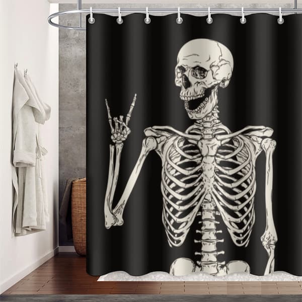 Rock and Roll Skull Skelet Knogle Elsker Musik Bruseforhæng Polye