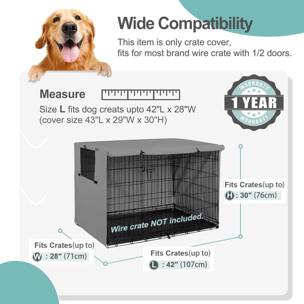 Kestävä Land Dog Crate -peitto - Universaali polyesterilemmikkitarhan peitto