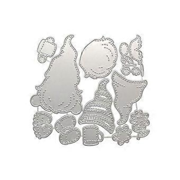 Jultomte Metall Die Cuts Prägling Mall Metall Schabloner Scrapbooking (5277A)