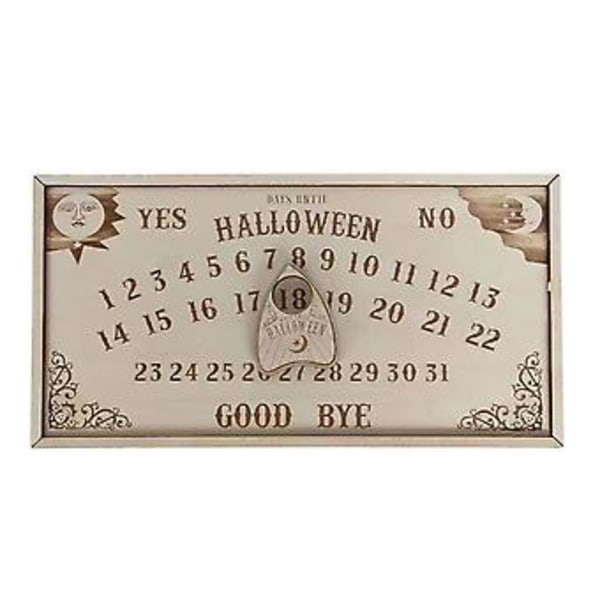 Halloween-laskenta Puinen DIY Magneettinen Adventi-kalenteritaulu Kotijuhlat Rekvisiitta Koriste 2023( )