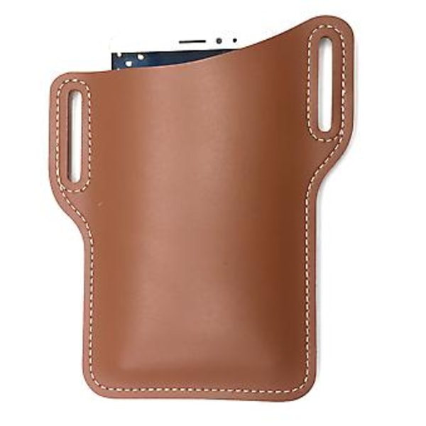 Mobiltelefon Bältesväska Herr Loop Midjeväska Hölster Fodral Läder (4.5-6.5 tum Brun)