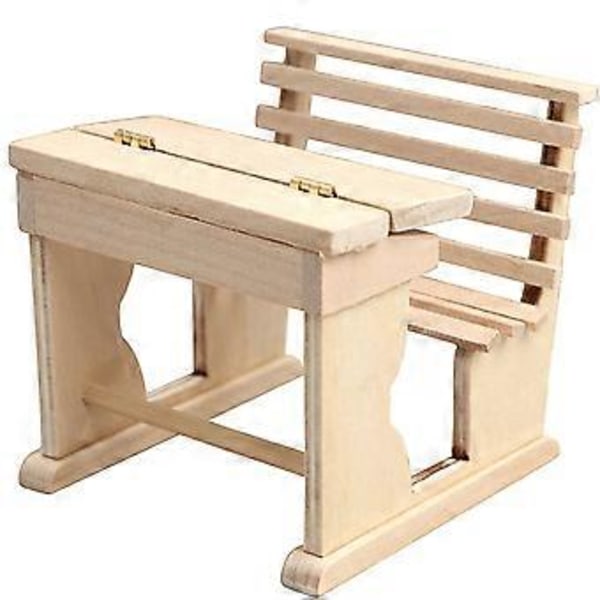 Mini Skrivebordsfigur Dukke Skolebord Statue Miniatyr Klasserom Skrivebordsmodell Mini Husdekorasjon