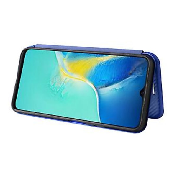 Carbon Fiber Tekstur Magnetisk PU-etui til vivo Y15s / Y15a