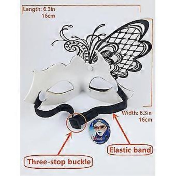 Venice Butterfly Maskerade Maske Kvinde/halloween/karneval/fest/galla/bryllup (Rød)