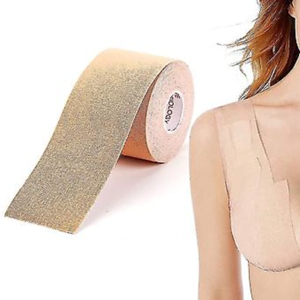 Elastisk Komfortabel Bryst Klæbetape Strapless Vandtæt Til Brystløft (5cm*5m Hudfarvet)