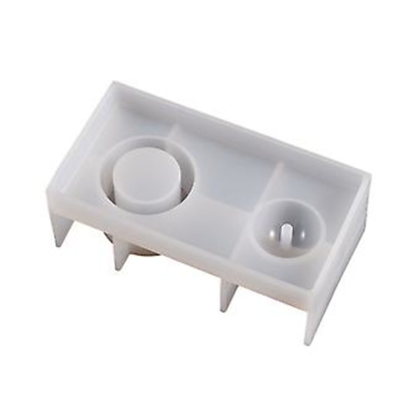 Firkantet og cylindrisk lysestageform DIY Resin Crafts Form Hjem Dekorationer