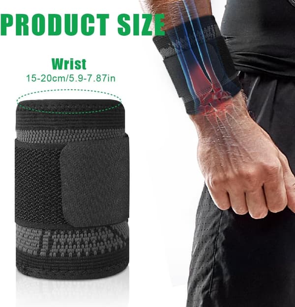 2 stk håndleddstøtte håndleddskinne elastisk håndleddsortose justerbar håndleddsbandasje håndleddsbandasje Ri