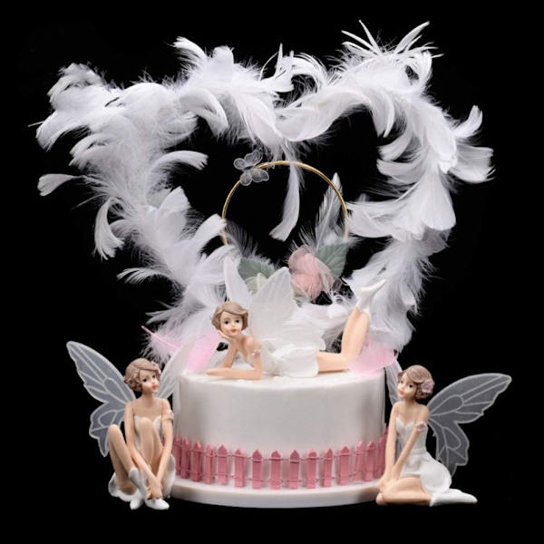 Tinkerbell Figurine för hemmakontor, tårta, bil, bordsdekoration, 3 st