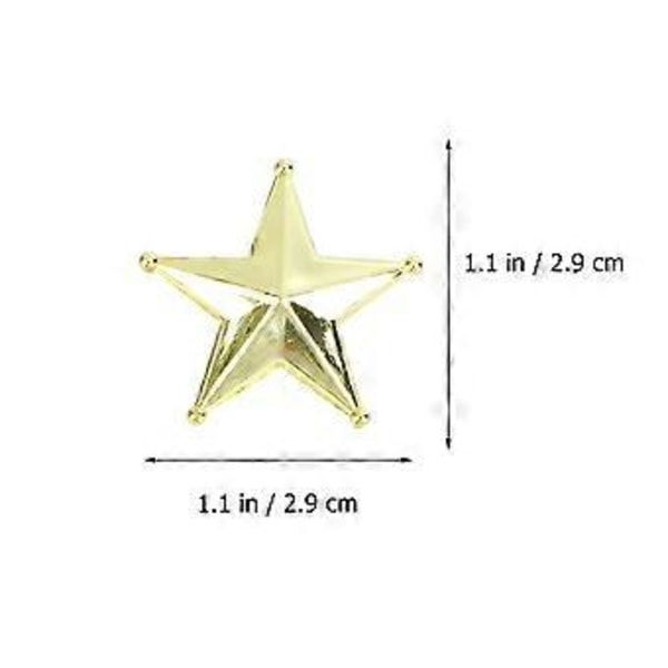 50 kpl 3 cm kultaisia ​​mini-stereoskooppisia tähtiä joulukuusen koristeeksi pentagrammi DIY-tarvikkeeksi
