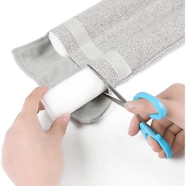 SDIGV WJSM36 tommes dørstopp - Dørlydstopper, dobbeltsidig dørstopp, maskinvaskbar (Nylon bomull Beige)