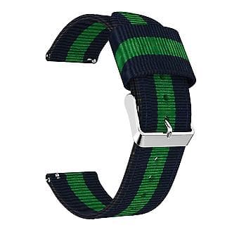 22mm Nylonrem med enkelt ring til Huawei Watch GT2e GT2 46mm (Mørkeblå Grøn)