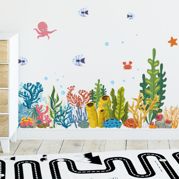 Klistremerke veggmaleri sous-marin vie marine dekorasjon enfants pépinièr