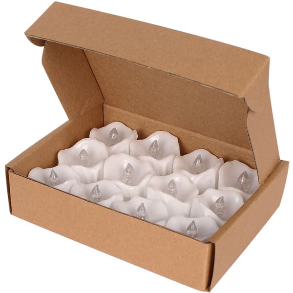 Set med 12 LED-lys Batteridrevne lys Uparfymerte lys