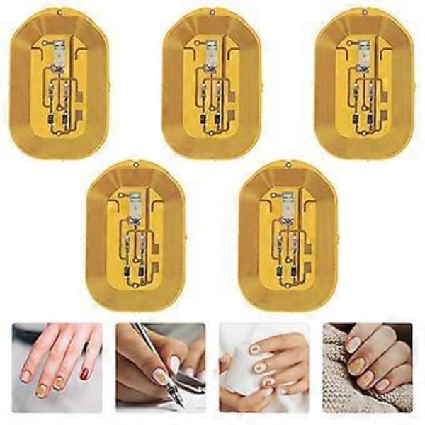 5 st Nagelstickers Nagelkonst Dekorationsstickers med NFC-sensor DIY Nagelkonststickers för Kvinnor