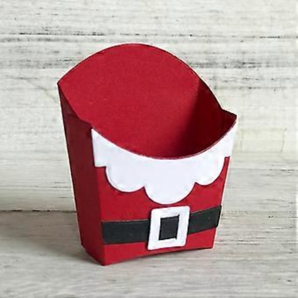 Julklapp Popcorn Box Metallstans Schabloner DIY Scrapbooking Album Papper