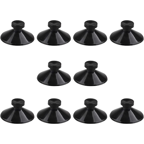 10-pack gummikoppar för akvarium, svart, 27 mm