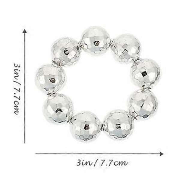 6 stk. Disco Kugle Armbånd