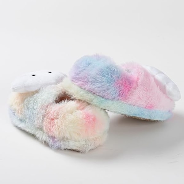 Baby Piges Bløde Plys Hjemmesko Tegneserie Varme Vinter Hjemmesko (Indvendig længde 15,5 cm)