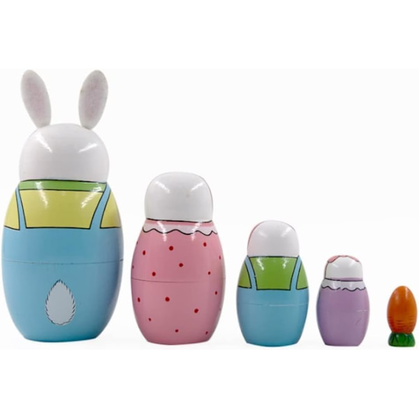Matryoshka Dukke Russisk Nesting Dukker Sæt 5 Stykker Kanin Nesting