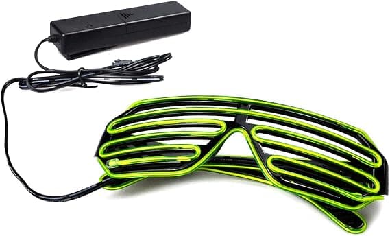 Lys opp lukker neon rave briller El Wire solbriller LED stemme A