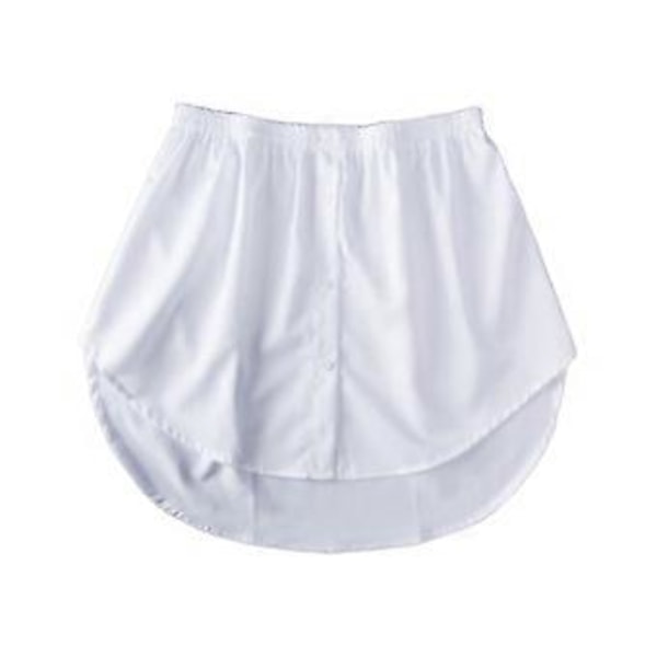 Skjorteforlenger for kvinner, justerbar lagdeling, falsk topp, nedre kant, skjorte, halvlangt skjørt S-2XL(S)