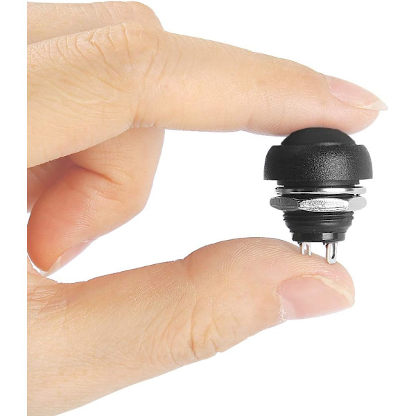 10 stk. 12mm Momentary Vandtæt Trykknap Mini Trykknap Tryk