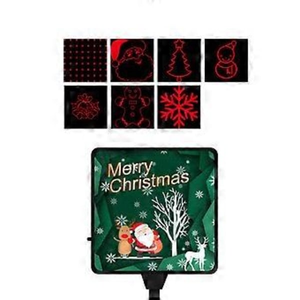 LED Juleprojeksjonslampe, Laser Stjernehimmel Snøfnugg Projeksjonslampe (E)