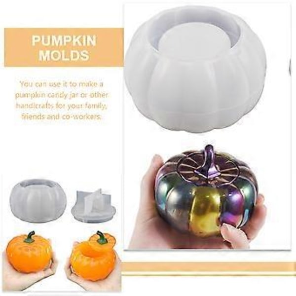 1 Sæt Halloween Epoxy Form Silikone Støbeform Halloween Støbeform Græskar Krukke Form til DIY