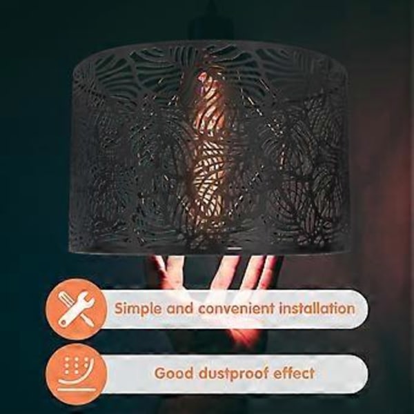 1 st. Hemma Hål-ut Lampskärm Metall Skuren Ljusskydd Chic Ljustillbehör