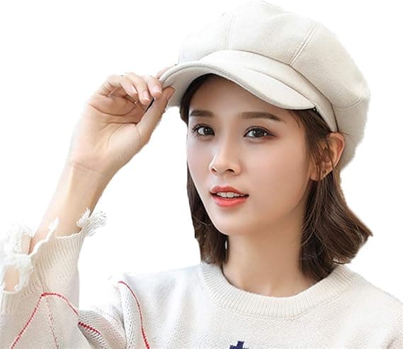Beige Dame Beret Hat Fransk Beret Vinter Efterår Hat Damer Pige