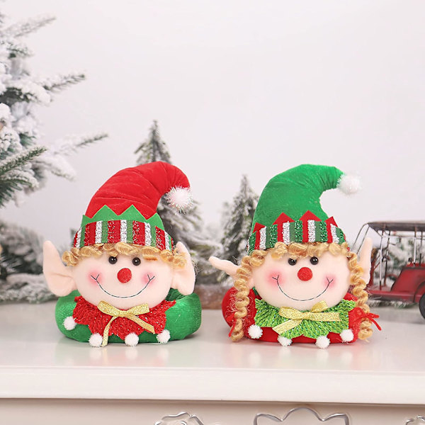 1 Par Jultomte Gardinband Elf Gardin Hållare Plysch
