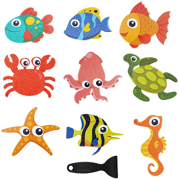 Badkar Anti-Slip Stickers 9 Halkskydd Badkar Bad Stickers Halkskydd Dusch Stickers Marina Varelser