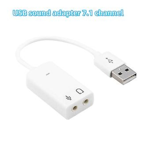 USB 2.0 - 3,5 mm:n mikrofonikuulokeliitäntä Stereo Kuulokemikrofoni 3D-äänikortti Audio-sovitin ( )